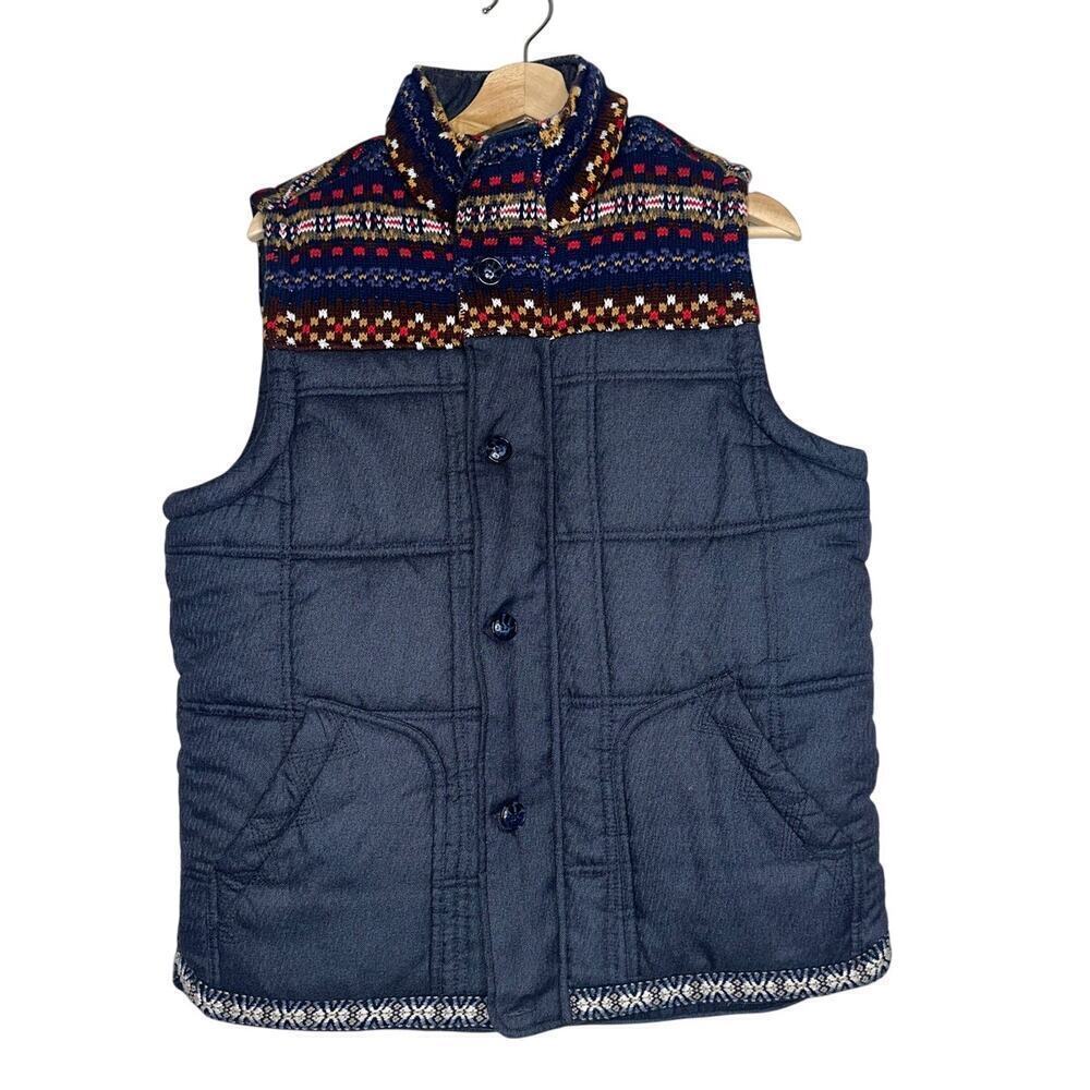 Staple Beacon Vest Navy Fair Isle Knit Collar Jeff Staple Exclusive Men’s Medium